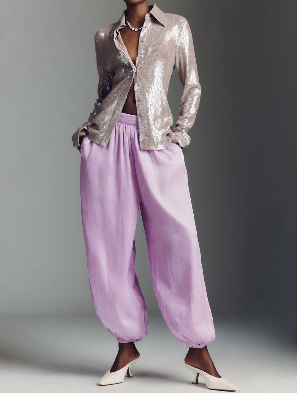 Maeve Shiny Balloon Pants NWT